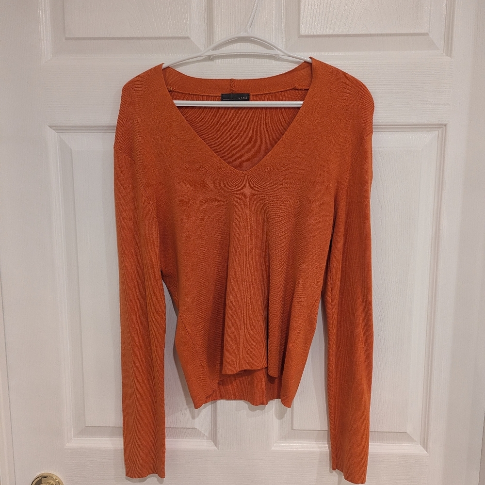 100% Silk Line The Label Orange Top